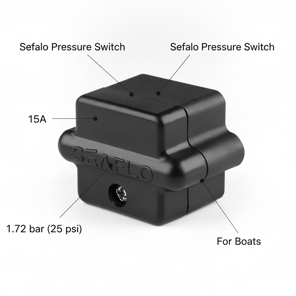 Seaflo Pressure Switch 15A 1.72 bar (25 psi | 4Boats