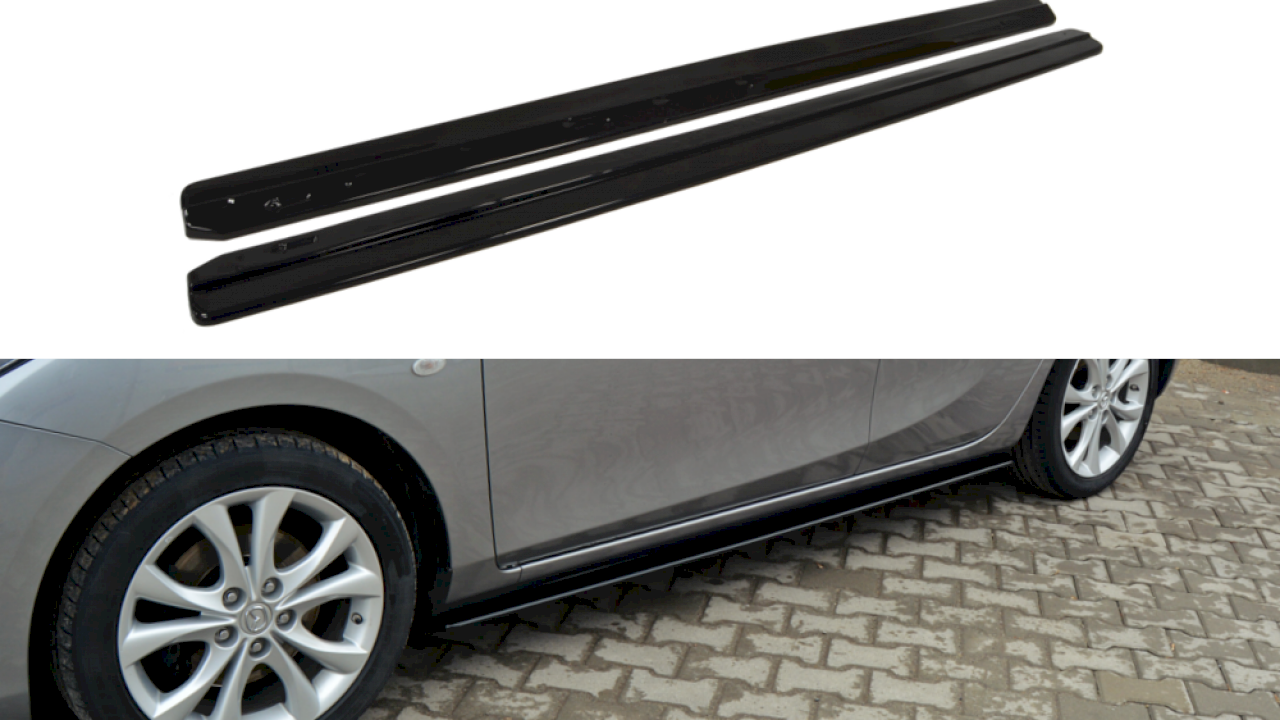 Maxton Design - SIDE SKIRTS DIFFUSERS MAZDA 3 MK2 SPORT (PREFACE)