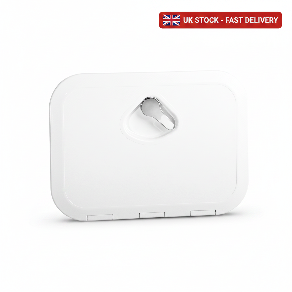 Nuova Rade Krome Marine Hatch White 270x375mm UV Resistant Boat Access Cover