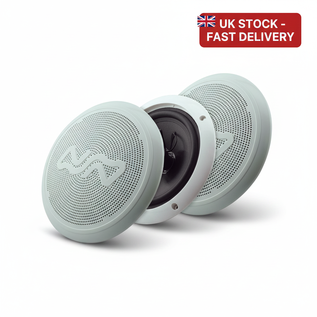 Nuova Rade 74576 Two-Way Marine Speakers 100W 6.5" Non-Magnetic White Pair