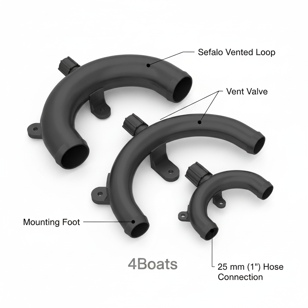 Seaflo 1" Vented Loop Anti-Siphon Valve 25mm Marine Boat Toilet Bilge SFVL-02