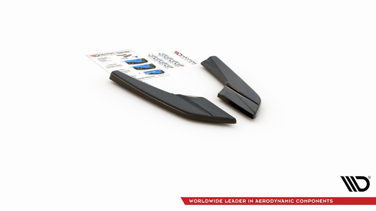 Maxton Design - REAR SIDE SPLITTERS V.2 AUDI S3 SEDAN 8V FACELIFT (2016-2020)