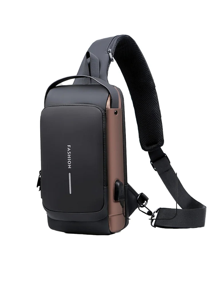 Men's Chest Bag Password Lock Anti-theft Biker Bag Leisure Outdoor Running Travel Waist Bag Shoulder Crossbody Sports Backpacks