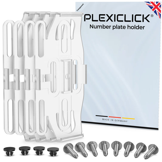 PlexiClick® - Invisible Number Plate Holder Clip