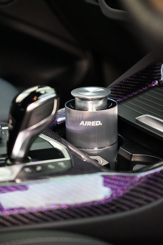 Aura - In-Car / Home Mini Luxury Electronic Rechargeable Essential Oils Diffuser By AIRED. (SILVER)