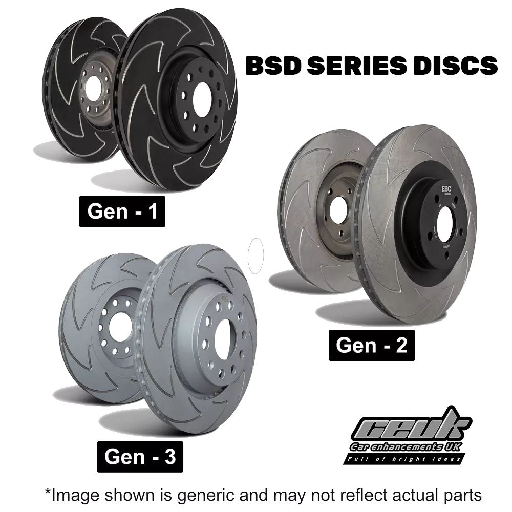 EBC Front Brake Disc Upgrade (Multiple Options) - Volkswagen Golf MK8 (1.0T, 1.4T, 1.5T Petrol & 2.0 Turbo Diesel)