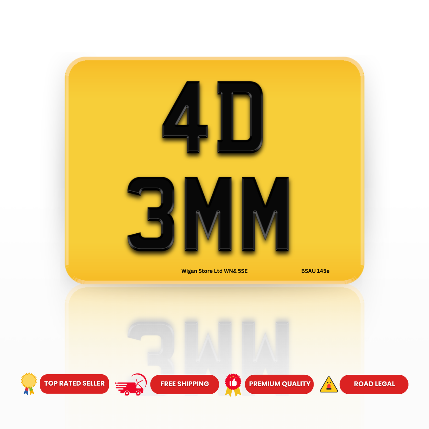 9x7inch motorcycle motorbike road legal Number Plate 100% MOT Compliant QUAD BIKE