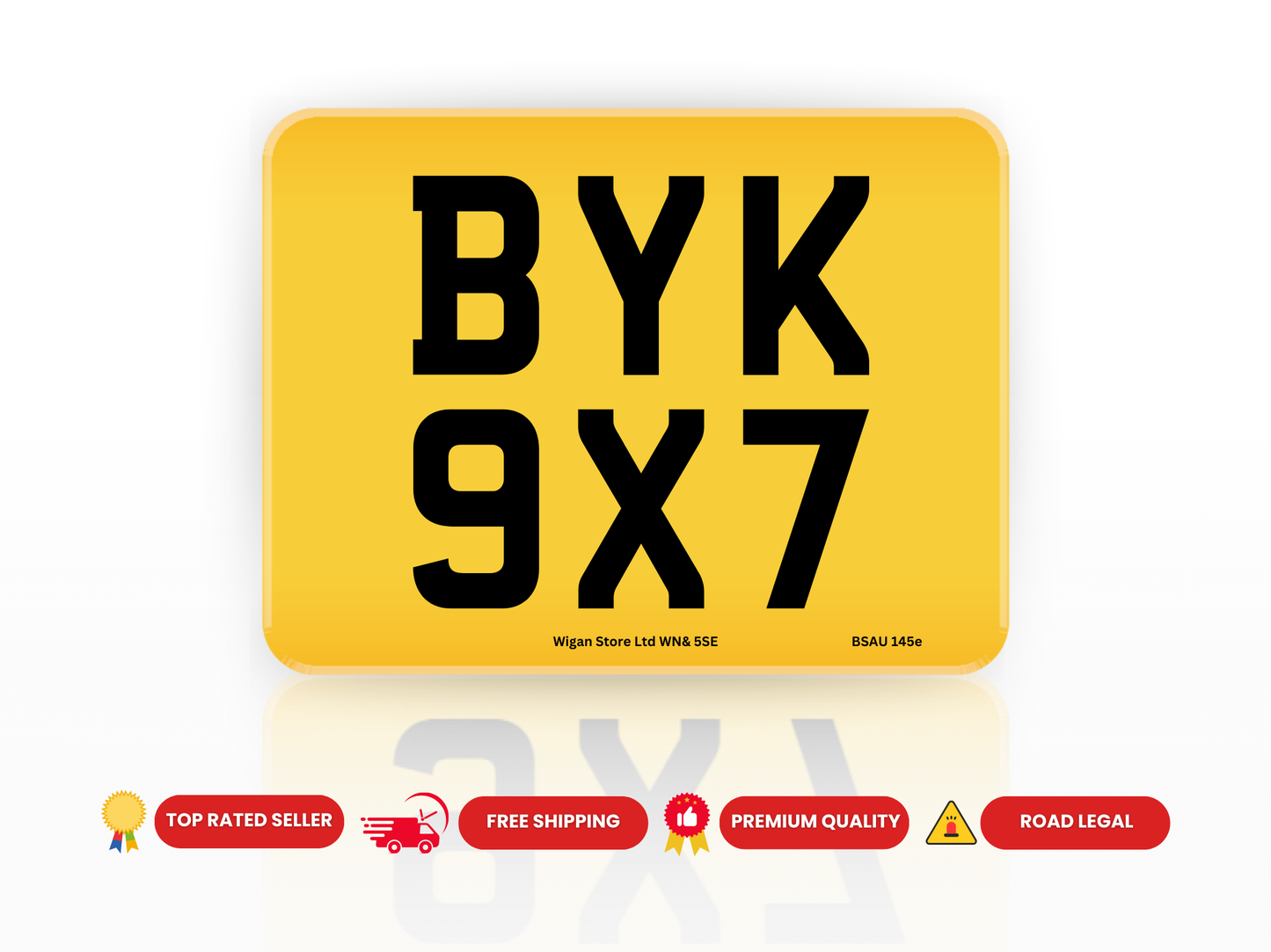standard 9inch 7inch road legal number plate printed quad bike plate in wigan, leigh, bolton