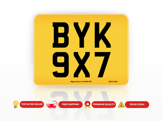 standard 9inch 7inch road legal number plate printed quad bike plate in wigan, leigh, bolton