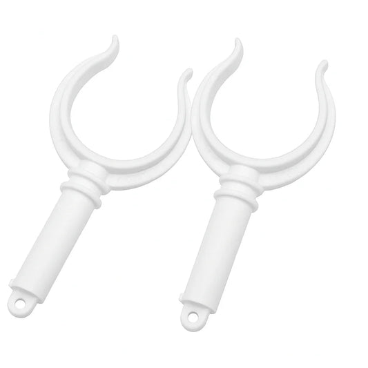 Pair White Polyamide Rowlocks Oarlocks 57mm Durable Plastic for Boats Dinghies