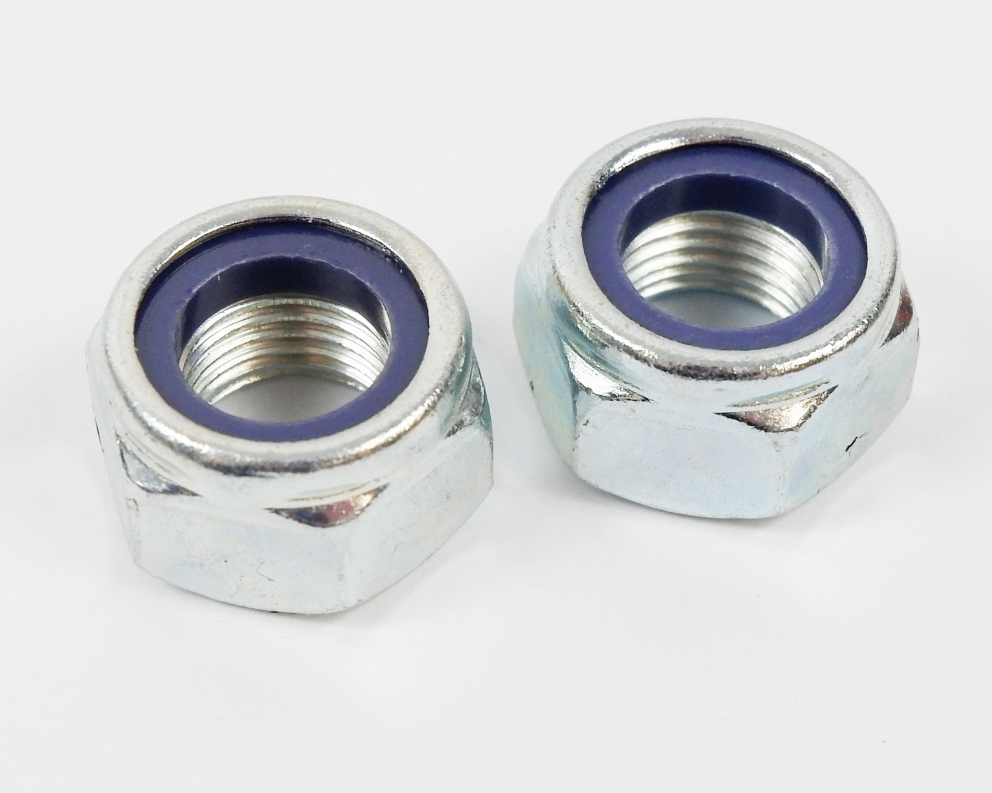 Pair of M14 Stub Axle Hub Nyloc Nuts Fine Threaded