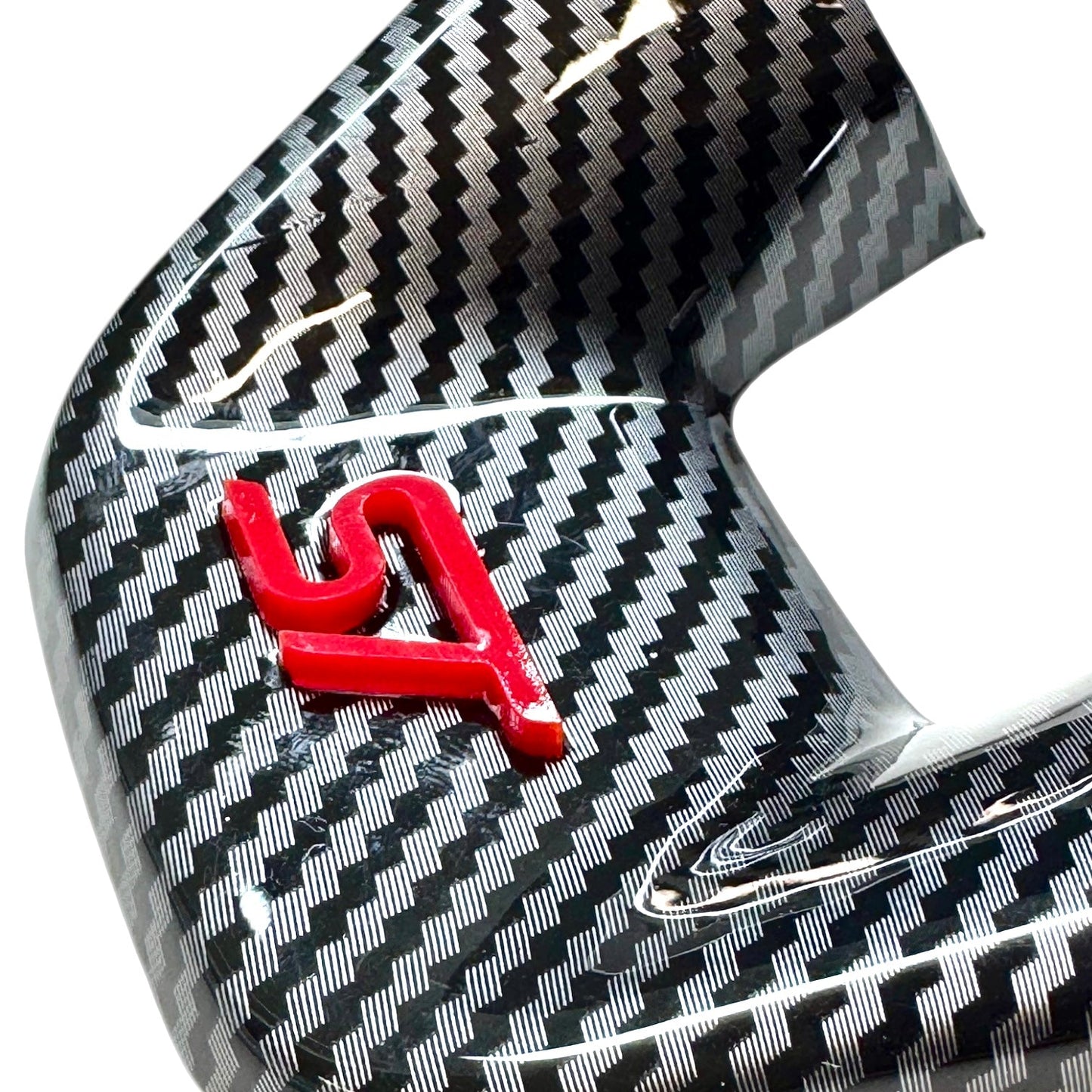 MK8 / MK8.5 Fiesta ST Look Steering Wheel Trim | Carbon Fibre Look | ST Logo