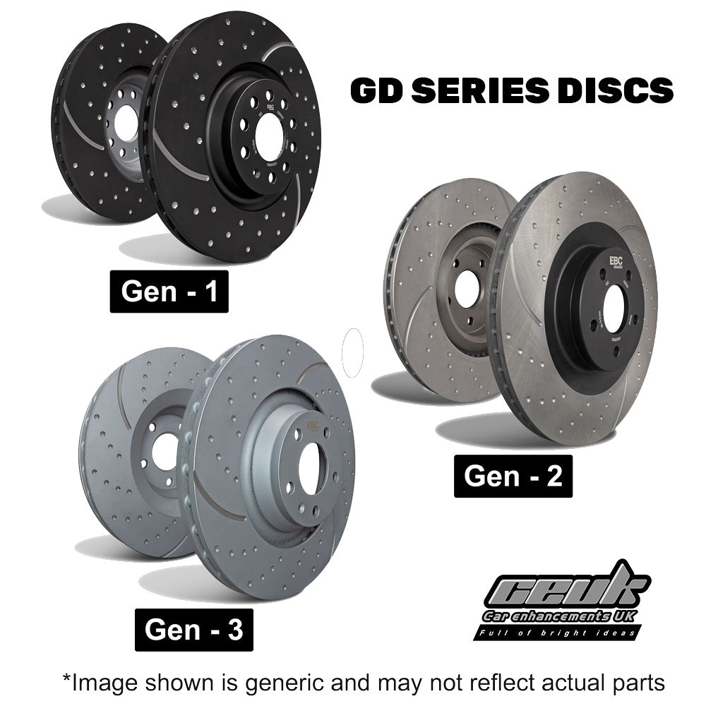 EBC Front Brake Disc Upgrade (Multiple Options) - Volkswagen Golf MK7 1.2T & 1.4T