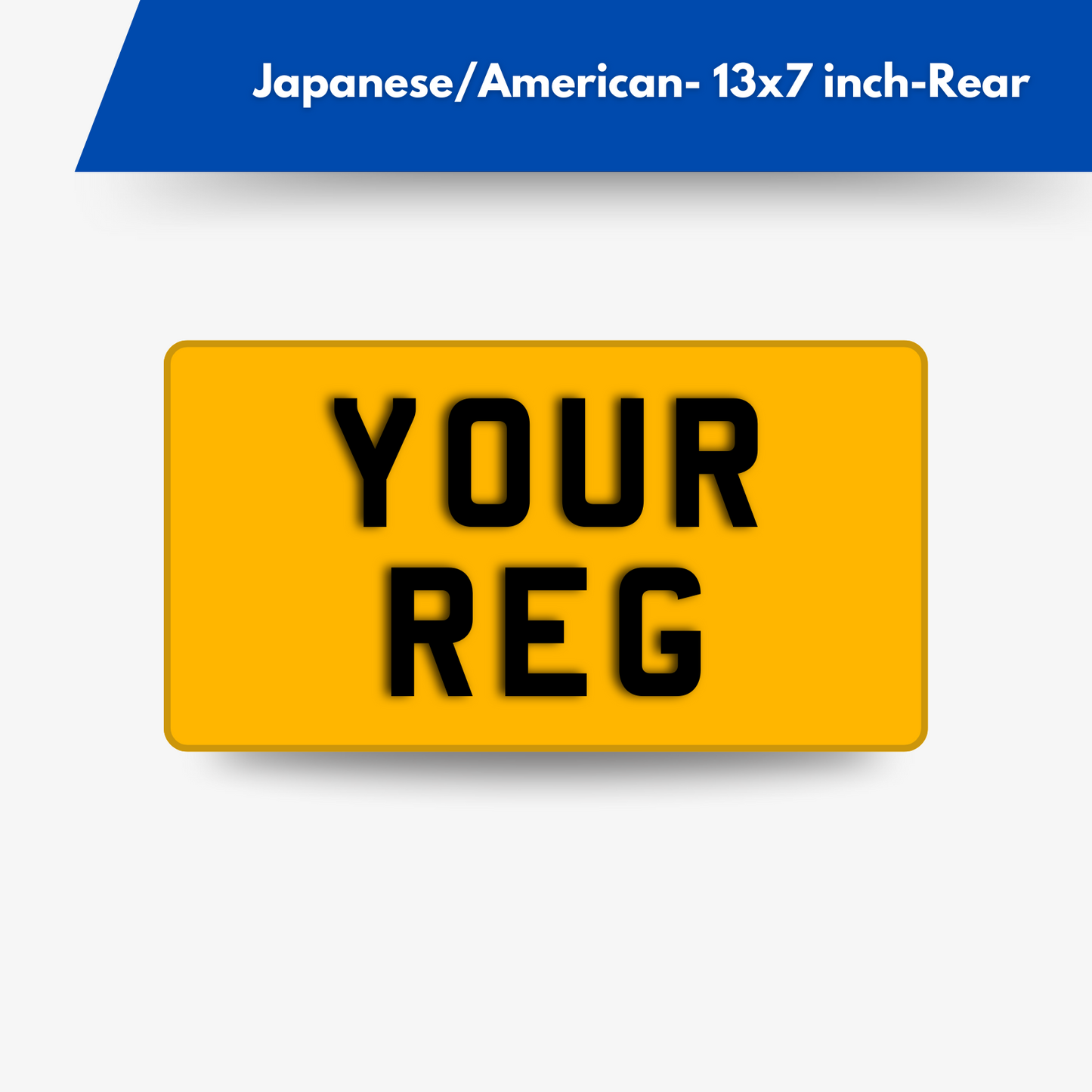 Japanese Import Number Plate 13"x7" Rear Front