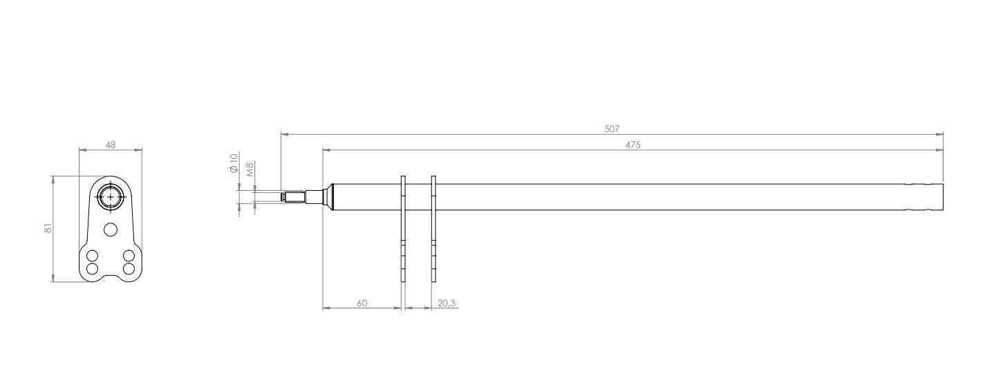OTK Tony Kart M10 475mm Pattern Steering Column