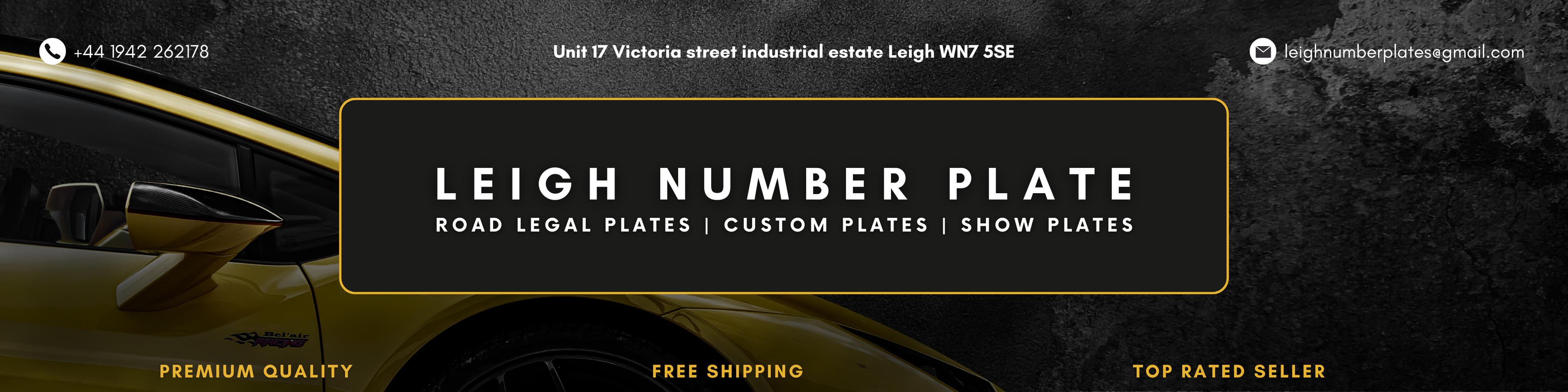 Leigh Number Plates Maker while you wait  Banner