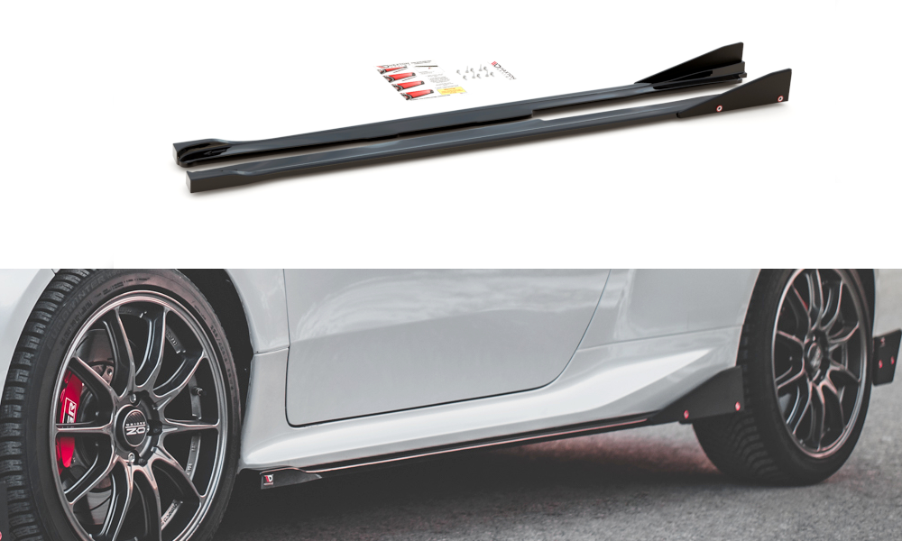 Maxton Design - SIDE SKIRTS DIFFUSERS V.2 + FLAPS TOYOTA GR YARIS MK4