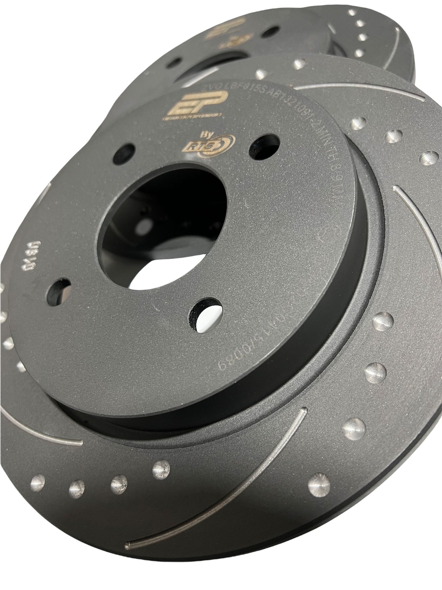 ** CLEARANCE ** Enhanced Performance (By RTS) Rear Brake Disc Upgrade - MK8 Fiesta 1.0 - Dimpled & Grooved ** NO RETURN **