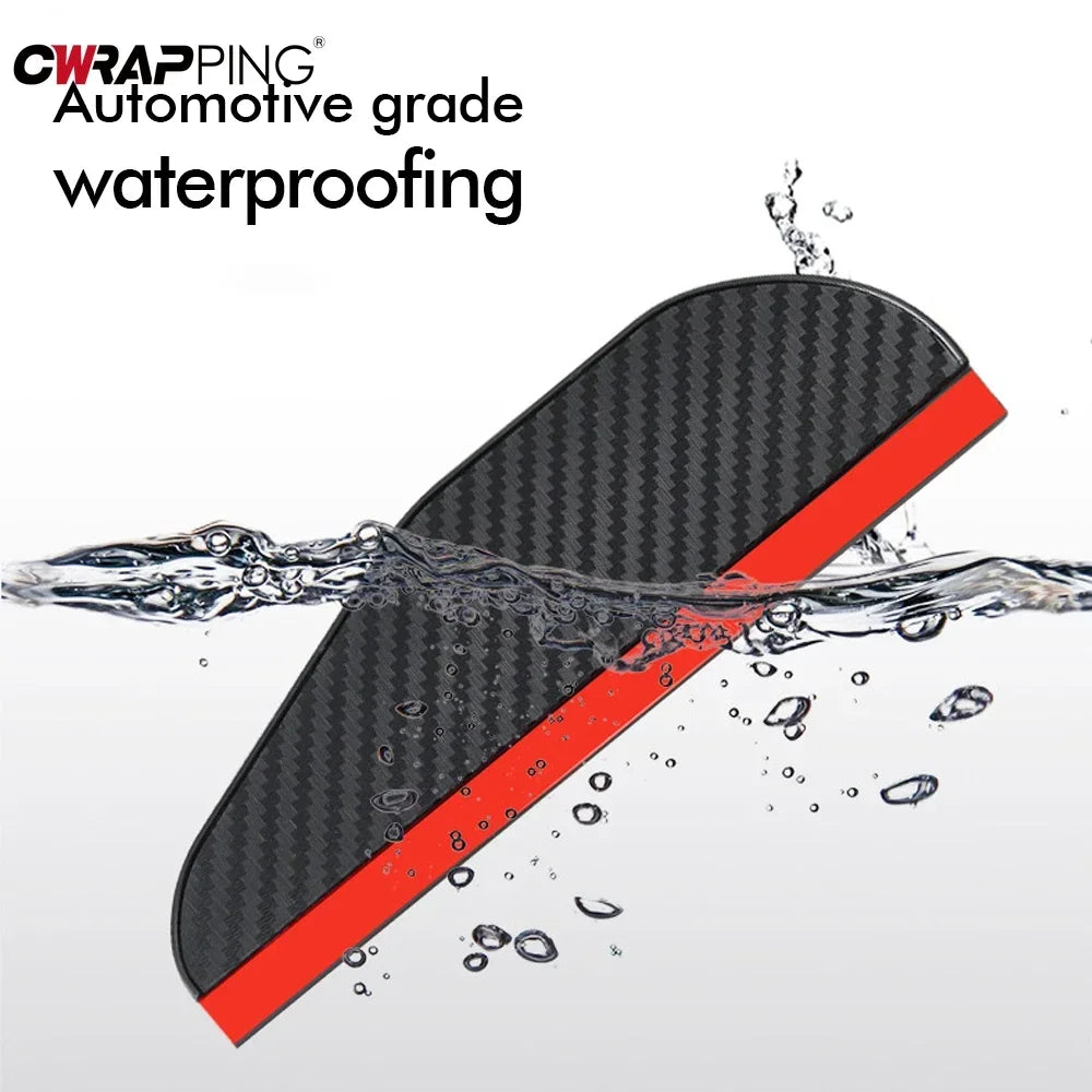 Car Rearview Mirror Rain Eyebrow Carbon Fiber Sun Visor Shade Protector Clear Vision Rain for Car Rearview Covers Accessories