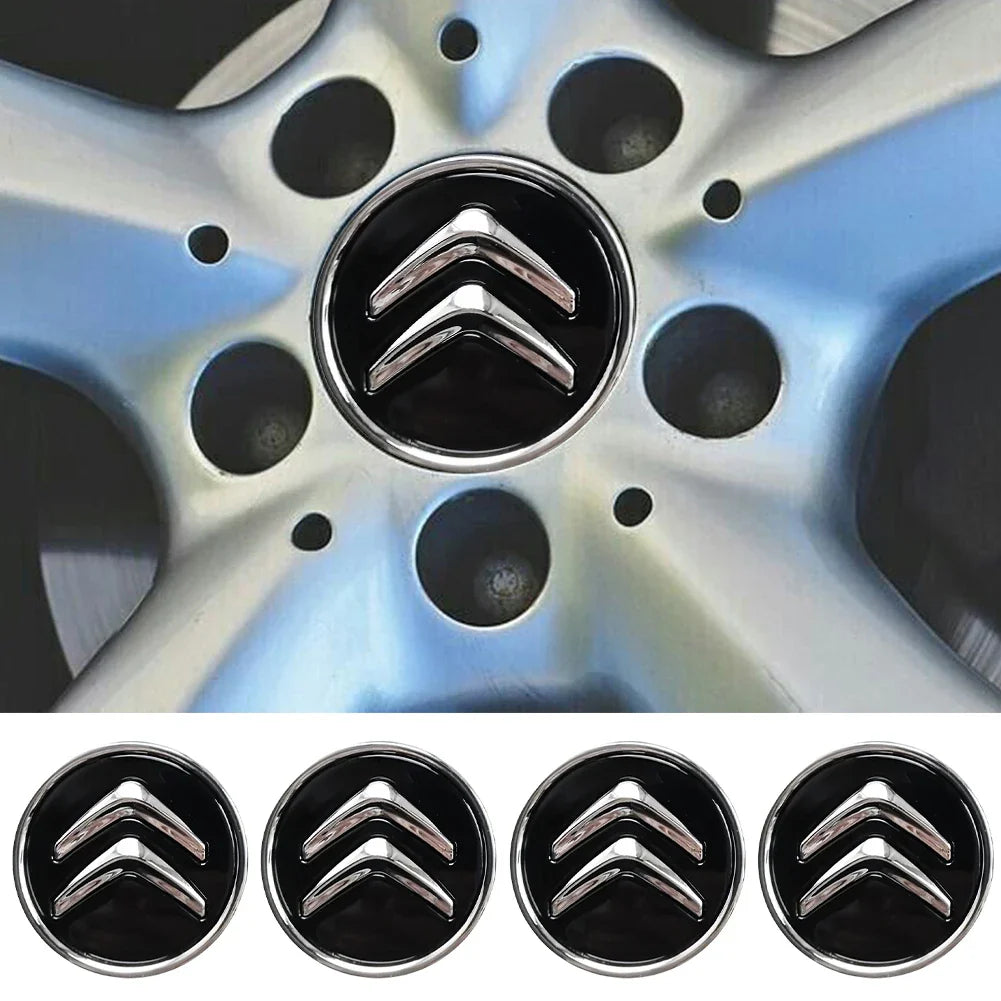 4/8Pcs 60MM Car Wheel Center Cap Replacement Black Wheel Centre Hub Caps Alloy Tire Rim Cover for Citroen C1C3C4 DS3 Most Models