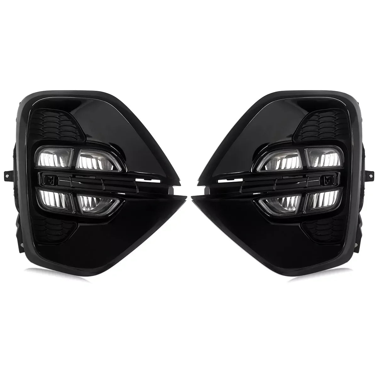 Quad LED Fog Lights Kit  Switch Wires Fog Light Assembly Car Signal Light Plug and Play