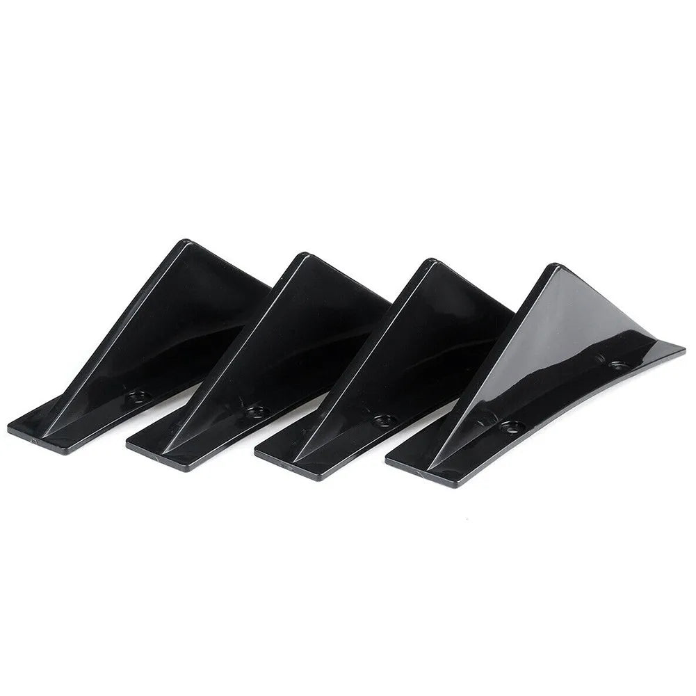 4pcs Car Rear Bumper Lip Diffuser Splitter Spoiler Scratch Protector Fin Trim Caps Universal Exterior Accessory For 300