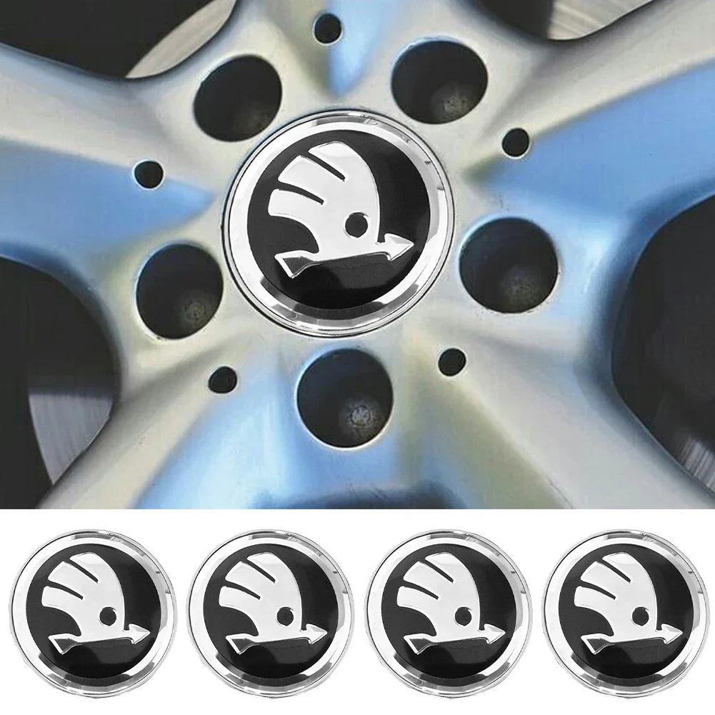 4Pcs Wheel Centre Cap Black 60MM Wheel Center Hub Cover Wheel Center Hub Cap for Skoda Octavia Fabia