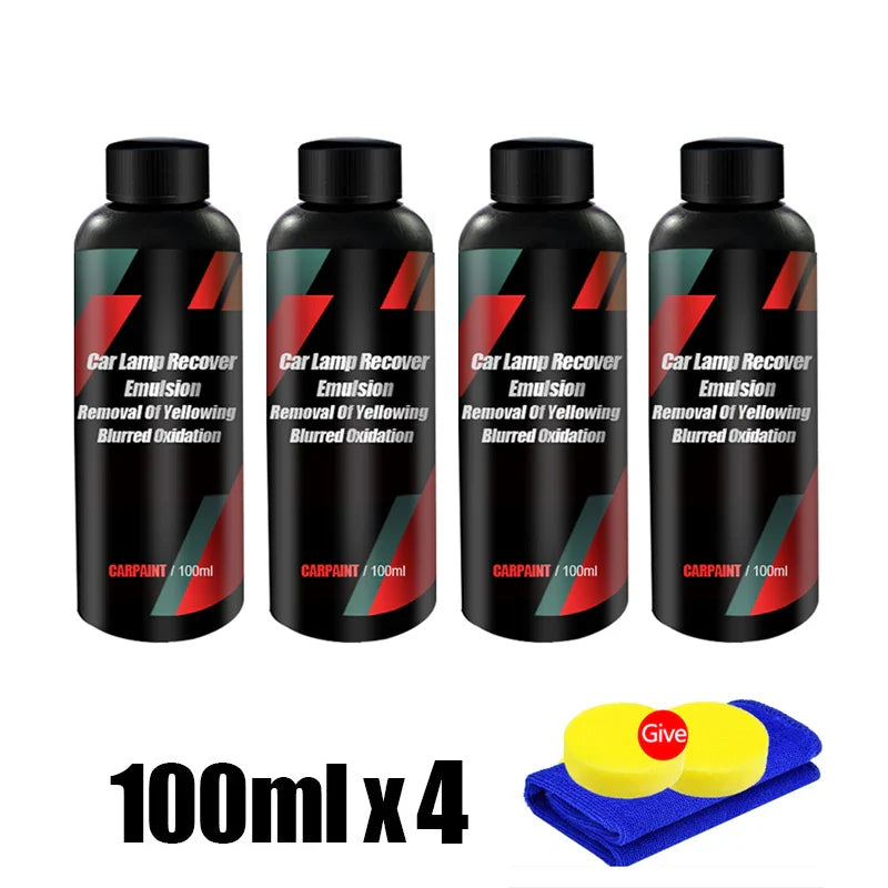 Car Headlight Polishing Agent Scratch Remover Repair Fluid Headlight Renewal Polish And Maintenance Liquid Kit Auto Accessories