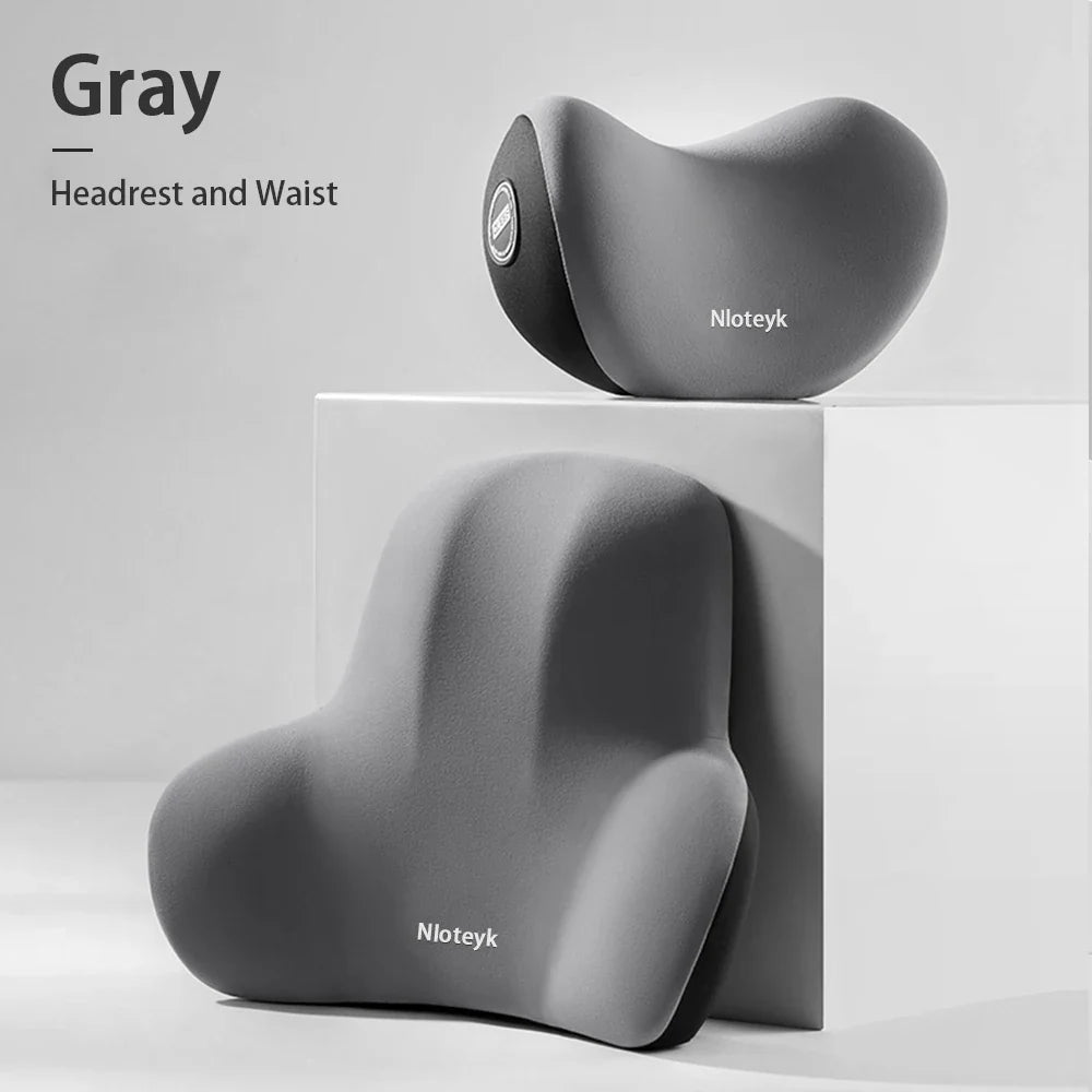 Car Neck Pillow Memory Foam Protection Lumbar Backrest Cushion Lumbar Cushion Car Headrest Seat Travel Interior Accessorie