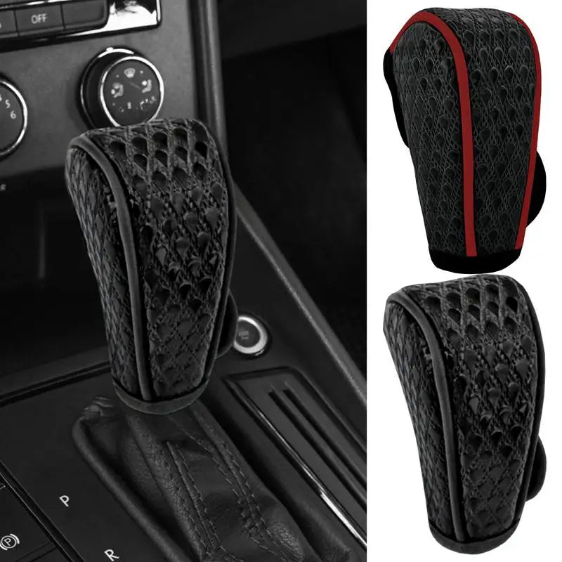 Car Shift Handle Cover Leather Non-slip Wear-resistant Car Automatic Gear Sheath Car Decoration