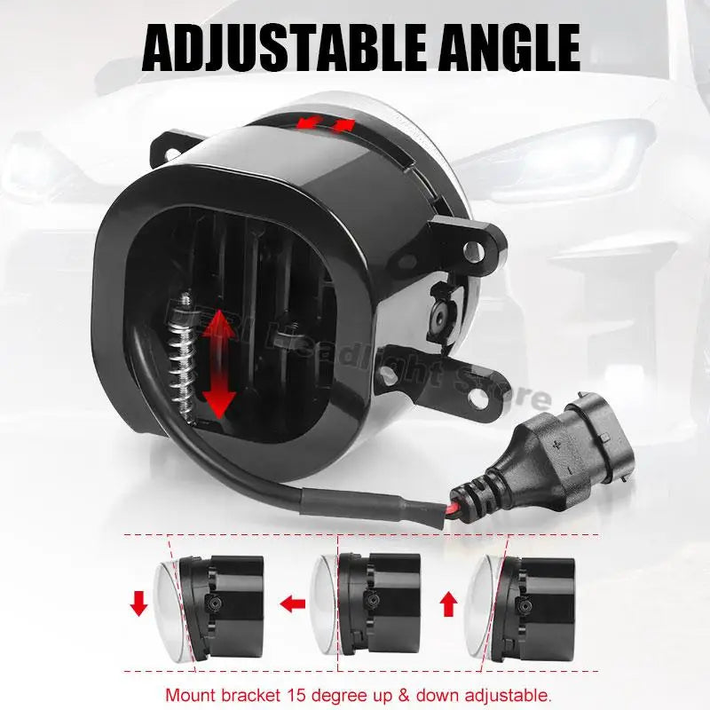 3 inch LED Fog Light 30W 6000K White Flat Driving Beam Off Road Driving Lamp