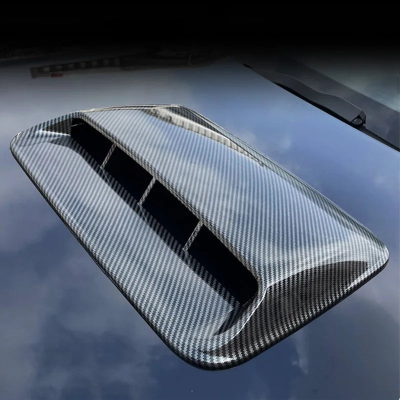 40cm Universal Car Air Flow Decorative Intake Hood Scoop Bonnet Vent Sticker Cover Hood Geared to fit any FLAT Hood Vehicle
