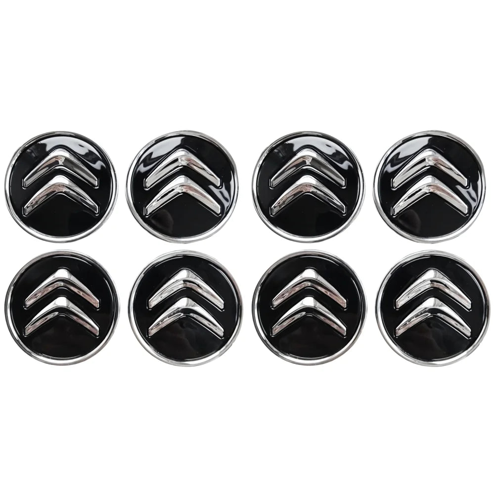 4/8Pcs 60MM Car Wheel Center Cap Replacement Black Wheel Centre Hub Caps Alloy Tire Rim Cover for Citroen C1C3C4 DS3 Most Models