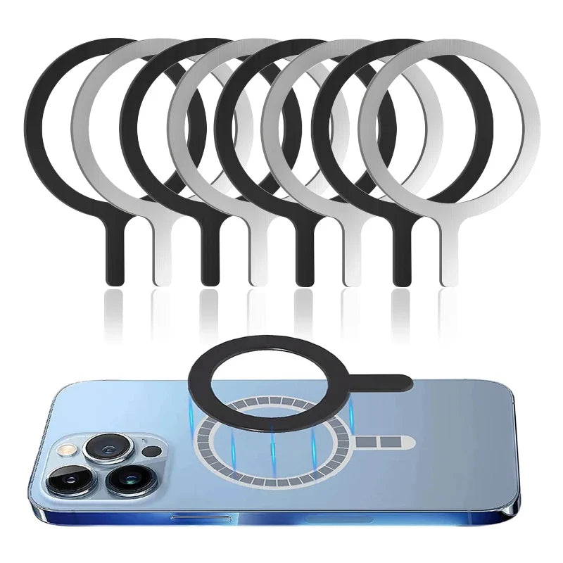 3/5 PC Metal Ring Plate for Magsafe Accessories for iPhone 14 15 Magnetic Mobile Phone Holder Car Wireless Charger Iron Sheet