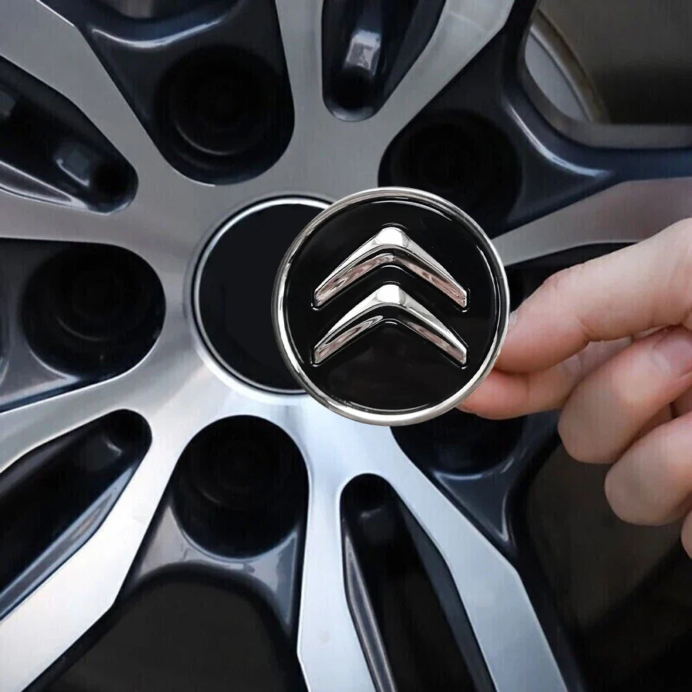 4PCS Wheel Centre Hub Caps Alloy 60MM Wheel Center Cap Replacement for Citroen C1 C3 C4 DS3 Most Models Caps Auto Decoration