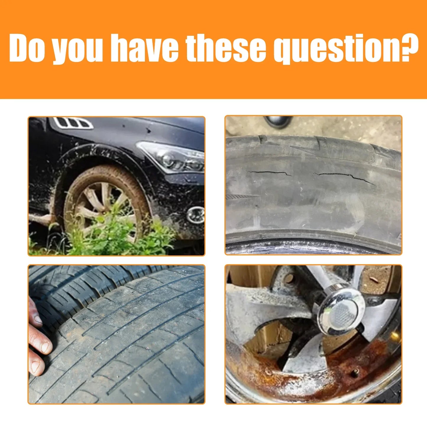 Rayhong 120ML Car Tire Cleaner Car Paint Surface Tire Rust Removal Maintenance Aand Refurbishment Cleaner