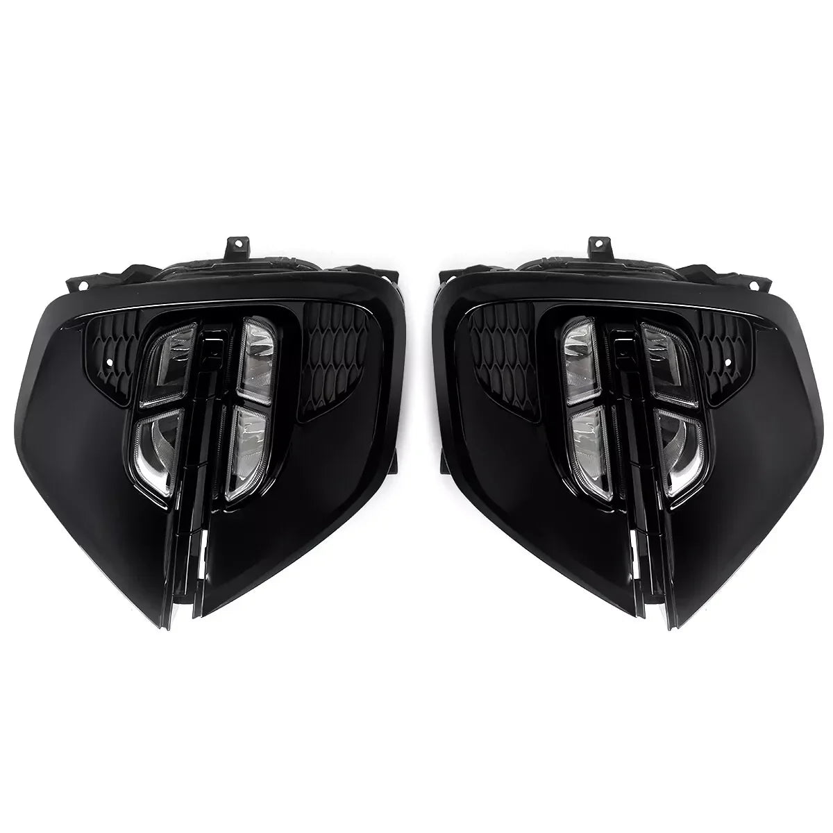 Quad LED Fog Lights Kit  Switch Wires Fog Light Assembly Car Signal Light Plug and Play