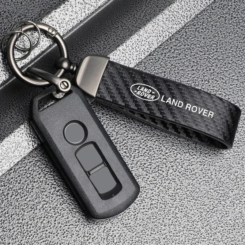 Carbon fiber Car Keychain Key Ring Pendants For Land Rover Discovery 2 3 4 Range Rover Freelander SVR Evoque Keyring Accessories
