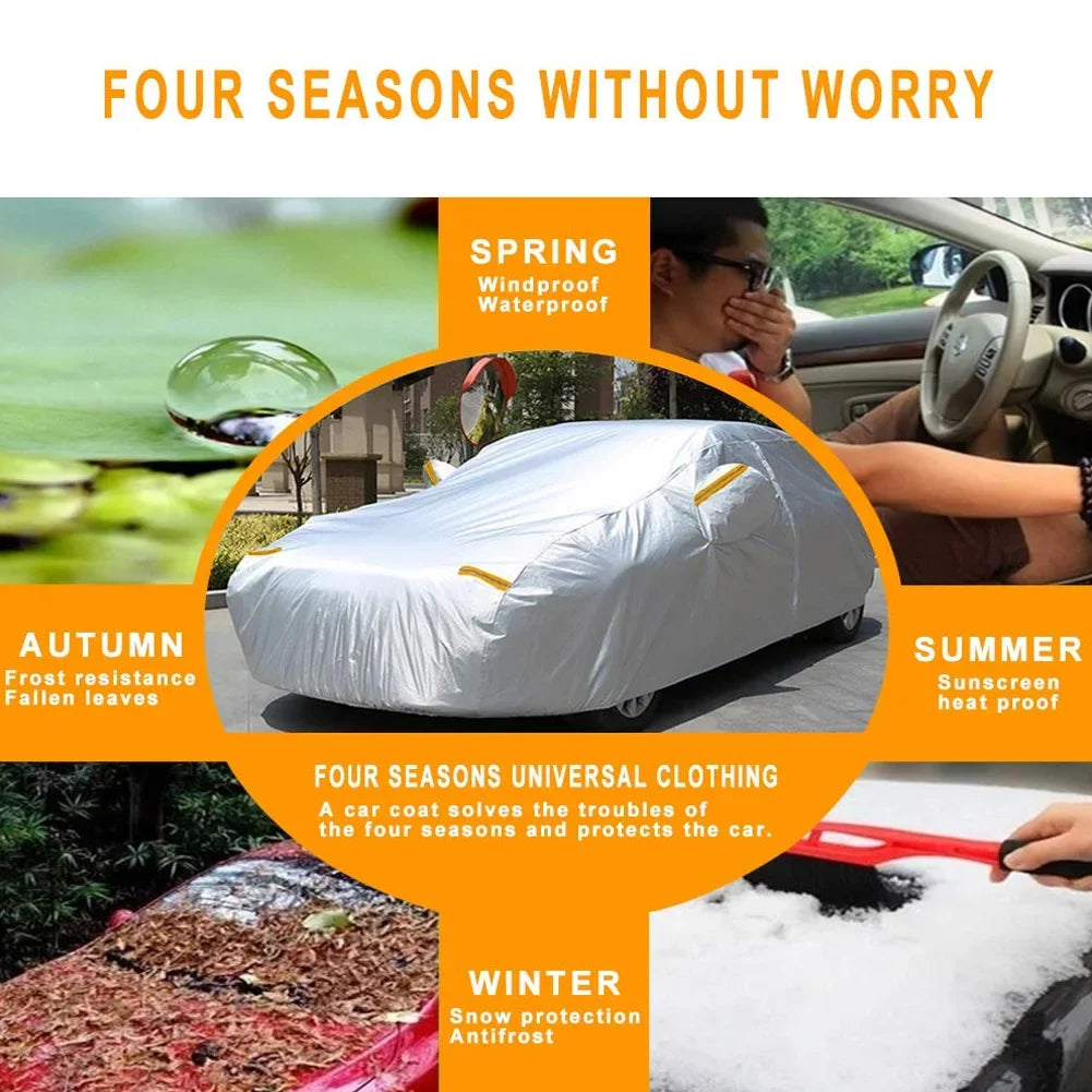 Universal SUV Cover Coat Protector – UV Protective, Dust, Rain, and Snow Waterproof Full Car Covers
