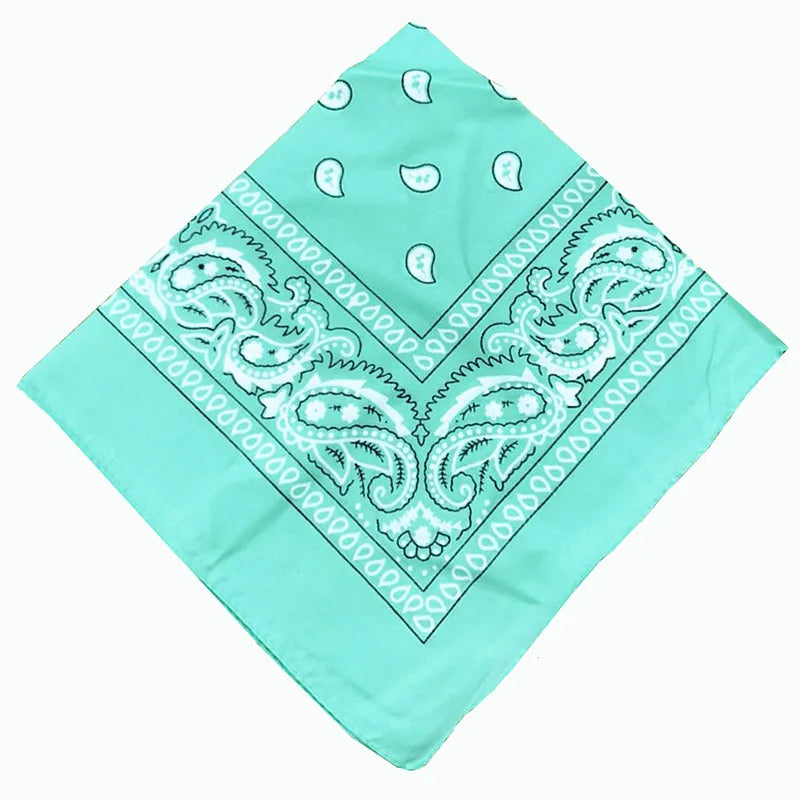 Unisex Men Women Cotton Bandana Hairband Cowboy Mens Biker Sports Headwear Wrist Hairwrap Single Sided Head Wrap Scarf Paisley