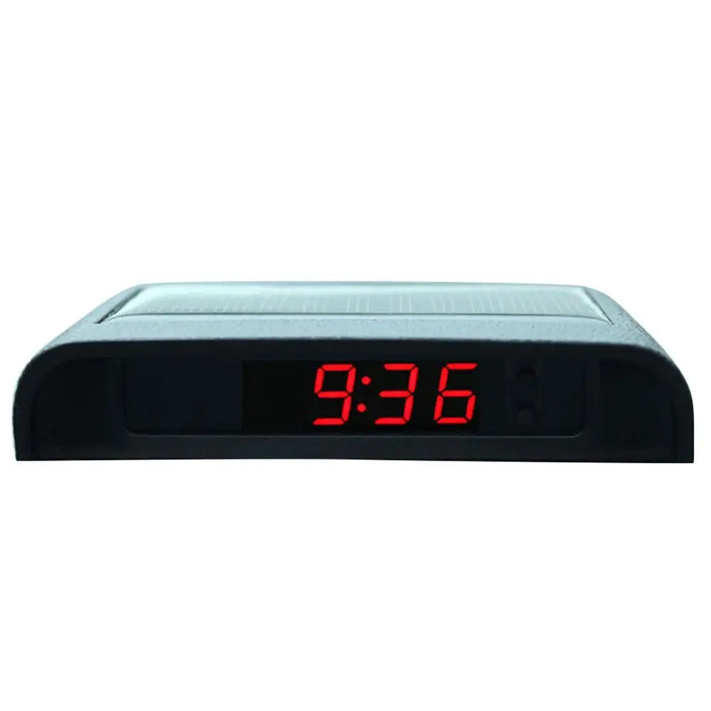 Portable Solar Car Digital LCD Clock & Temperature Display – Auto Dashboard Clocks with Backlight