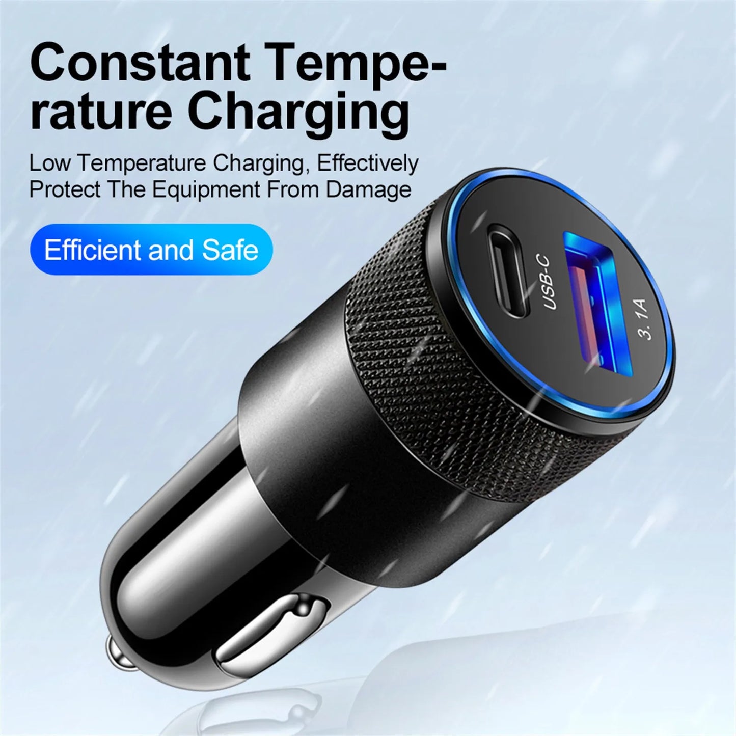 Multifunctional Car Charger – Compact and Stable Charging Solution for Multiple Devices