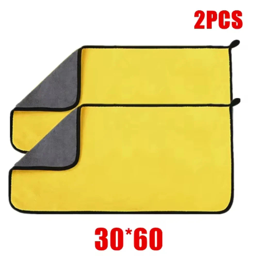 1/2/5 pcs ultra-fine fiber cleaning towels car cleaning cloth professional details car drying and washing towel accessories