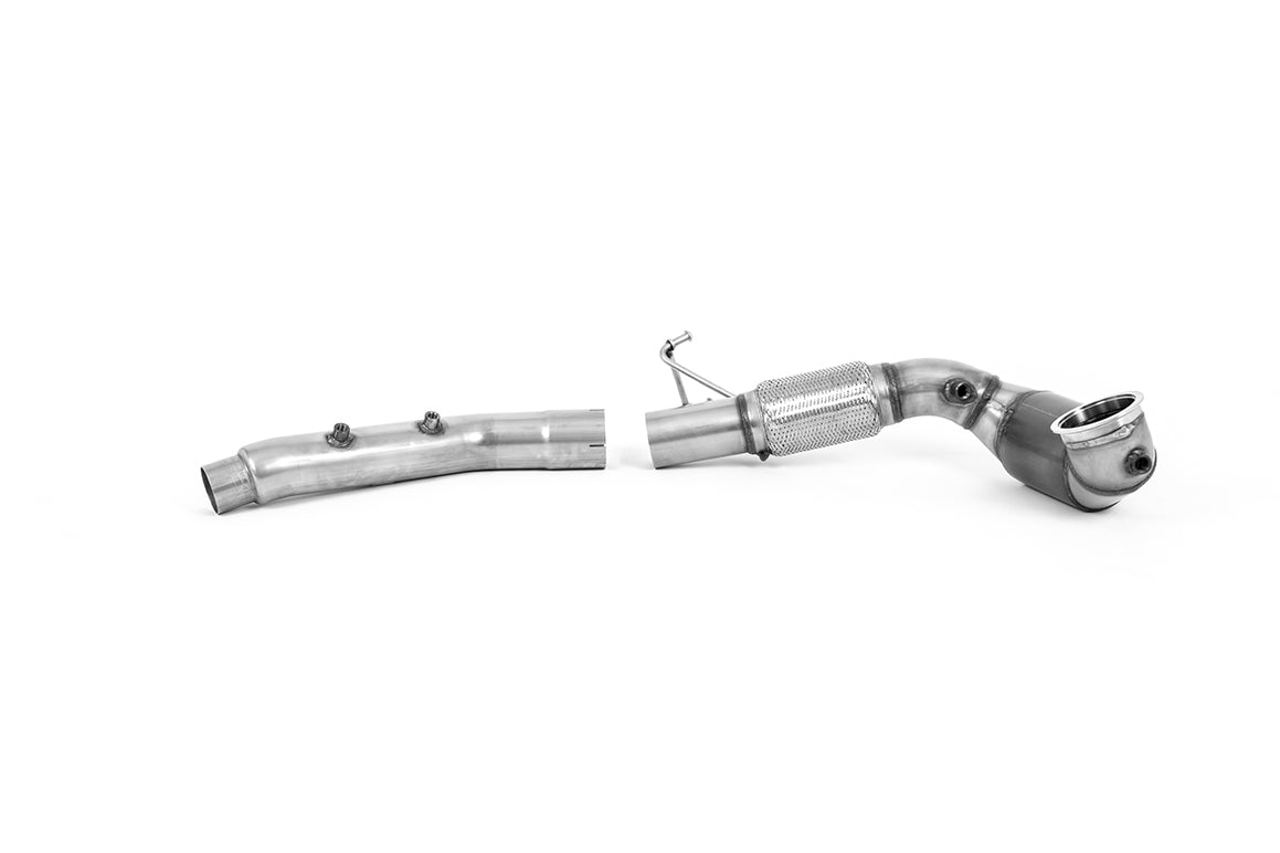 Milltek Sport - VW Golf MK8 & 8.5 GTi Including Clubsport (OPF/GPF Models) Downpipe with Sports Cat or Decat (& GPF Bypass)