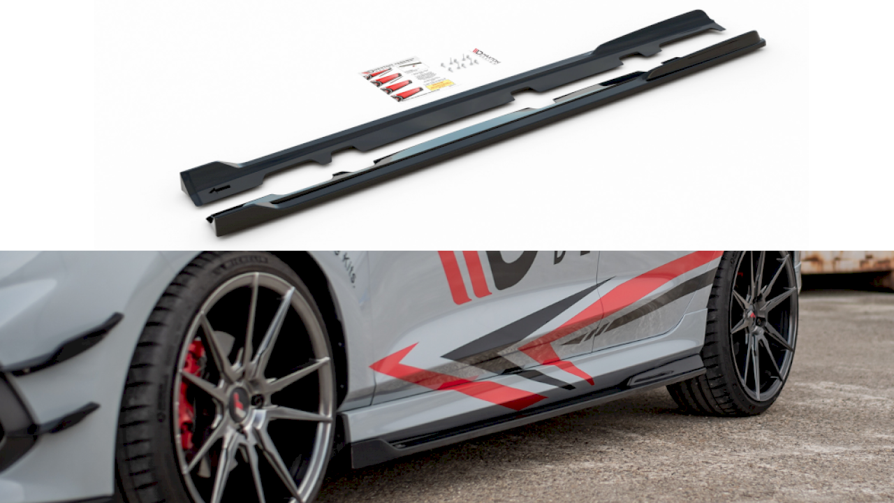 Maxton Design - Side Skirts Diffusers V.3 Ford Fiesta Mk8 ST / ST-Line