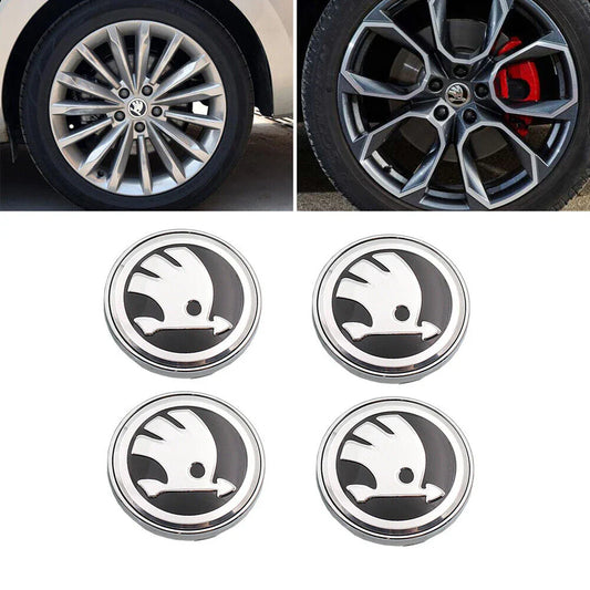 4Pcs Wheel Centre Cap Black 60MM Wheel Center Hub Cover Wheel Center Hub Cap for Skoda Octavia Fabia