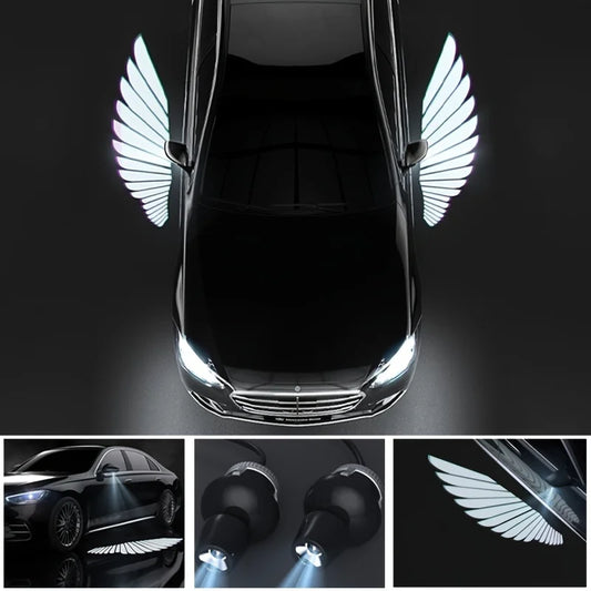 Car LED Puddle Door Lights – Universal Angel Wings Projection Lights for Side Mirrors