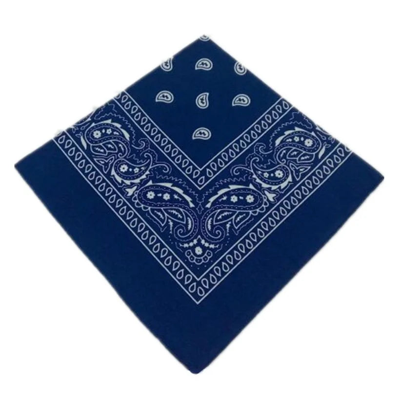 Unisex Men Women Cotton Bandana Hairband Cowboy Mens Biker Sports Headwear Wrist Hairwrap Single Sided Head Wrap Scarf Paisley