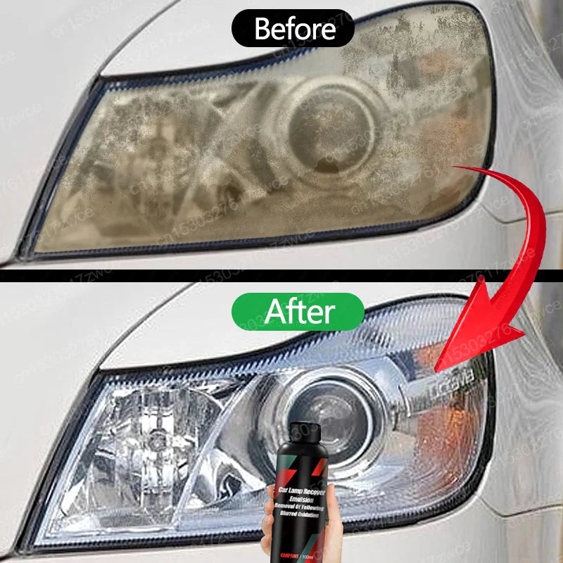Car Headlight Polishing Agent Scratch Remover Repair Fluid Headlight Renewal Polish And Maintenance Liquid Kit Auto Accessories