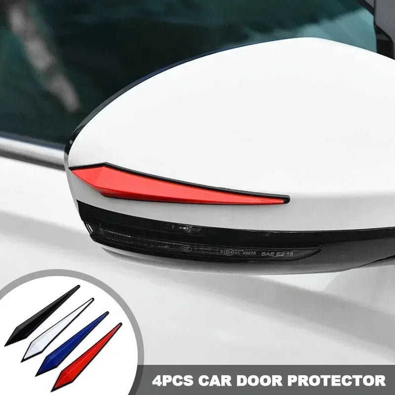 4pcs Car Antis-scratch Protective Sticker Body Bumper Anti-collision Protection  Door Rearview Mirror Edge Guard Rubber Strip